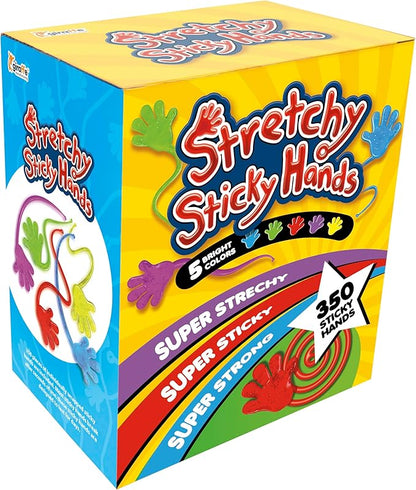 350 Pcs Bulk Sticky Hands for Kids - Slappy Slap Little Small Hands Sticky Toy - Goodie Bags Stuffers Party Favors for Birthday, Treasure Box, Hand Game 4-8, 8-12 - Easter Basket Fillers