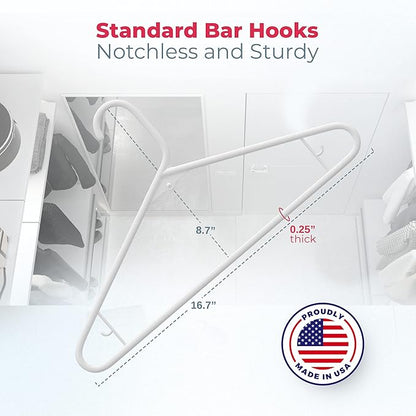 Neaties Plastic Hangers 15 Pack – Made in The USA – 6lb Capacity Standard Clothes Hangers with Strap Hooks for Dresses, Lingerie, Shirts, Pants, and Jackets – Black