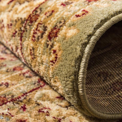 Rugs.com Aditi Collection Rug – 10' 6 x 16' 5 Green Low Rug Perfect for Living Rooms, Large Dining Rooms, Open Floorplans