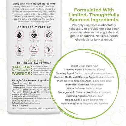 Heritage Park Luxury Laundry Detergent | Dermatologist Tested Plant based Natural & Enzyme Laundry Detergent | Sensitive Skin Friendly - Spring Magnolia (64 fl oz Refill)
