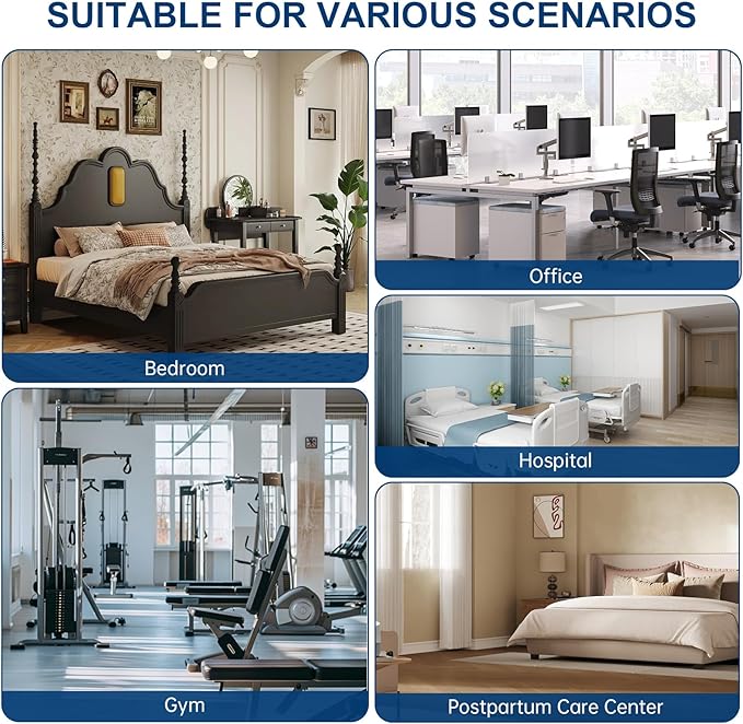 Humidifiers for Bedroom Large Room, 5L No Mist Humidifier for Baby Plants Quiet Top-Fill Air Purifiers Air Cleaner, Tap Water Use, Last 12-Hour, Remote & LED Touch Control & APP Control