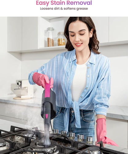 Schenley 19-in-1 Steam Mop Dual-Rod Design with Detachable Handheld Steamer for Walls, Grouts, Hard Floors, Tiles, includes Multi-purpose Accessories and Washable Microfiber Pads
