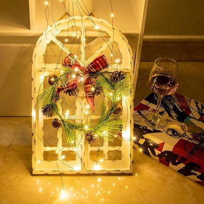 AWQ 200 LED 6.6FTx10 Christmas Tree String Lights 8 Modes LED Fairy String Lights USB Powered with Remote Control for Christmas Tree Wedding Party Home Decoration