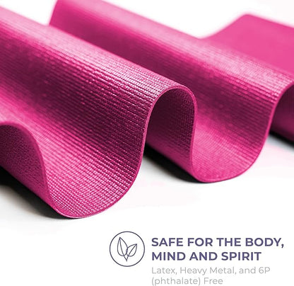 Sunshine Yoga Voyage Yoga Mat, 6 Pack, 72" x 24" Professional Studio and Gym Bulk Yoga Mats, 5mm Thick, Durable, Anti-Tear, Non Slip Fitness and Exercise Mats