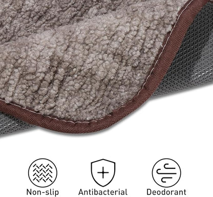 Bath Mats 36x24 Non-Slip Absorbent Bathroom Rug, Quick Dry Machine Washable Shower Tub Mat with Rubber Backing, Soft Floor Carpet for Bathroom Decor Bark Brown