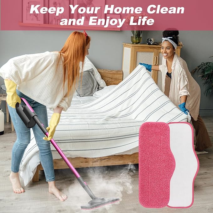 Microfiber Steam Mop Pads Compatible with Schenley Steam Mop Cleaner - 10 Pack Washable and Reusable Replacement Mop Pads Accessories (10 Pack) - Also Fit for swiffer wet jet