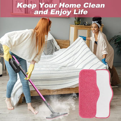 Microfiber Steam Mop Pads Compatible with Schenley Steam Mop Cleaner - 10 Pack Washable and Reusable Replacement Mop Pads Accessories (10 Pack) - Also Fit for swiffer wet jet