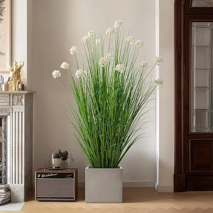 57in Lifelike Artificial Tall Grass Plant with 19 Lifelike Dandelion Flower and Non-Toxic,odorless Fake Tall Frass Plant Fake Plants for Indoor Decoration,Home Decor