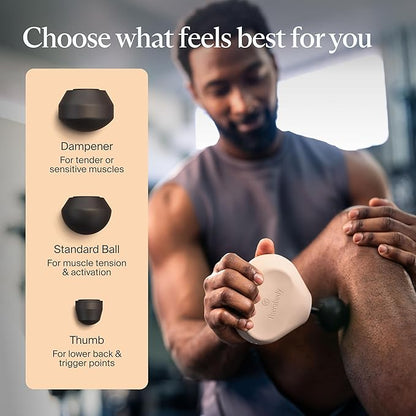 TheraGun Mini (3rd Generation) by Therabody – Ultra-Portable Massage Gun and Travel Essential for Fast, Effective Pain and Tension Relief Anywhere (Oat)