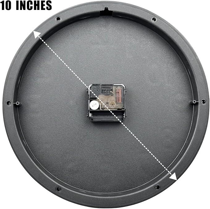 Plumeet 10'' Small Wall Clock, Battery Operated Small Wall Clocks Silent Non-Ticking Quartz, Modern Style Suitable for Bedroom Living Room Office Decor - 3D Numbers Display Easy to Read, White