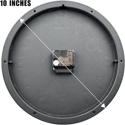 Plumeet 10'' Small Wall Clock, Battery Operated Small Wall Clocks Silent Non-Ticking Quartz, Modern Style Suitable for Bedroom Living Room Office Decor - 3D Numbers Display Easy to Read, White