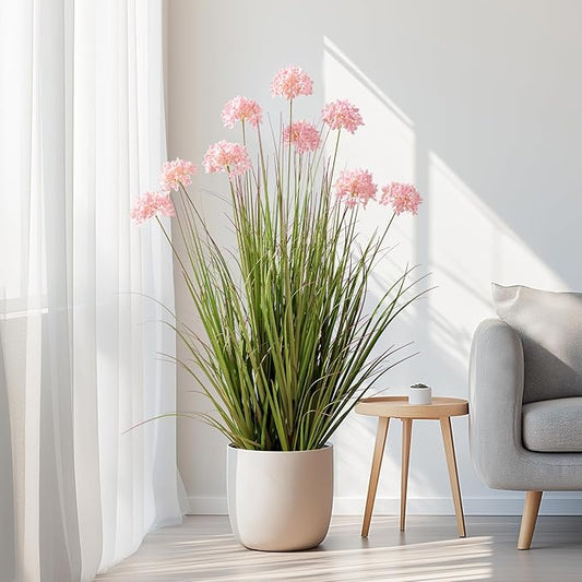 36in Lifelike Artificial Tall Grass Plant with 9 Lifelike Dandelion Flower and Non-Toxic,odorless Fake Tall Frass Plant Fake Plants for Indoor Decoration,Home Decor
