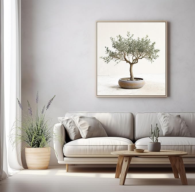 Artificial Lavender Plant 35in (2 Pack) - Tall Faux Indoor Home Decorative Plants & Flowers in Pot, Fake House Plant