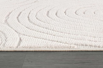 Beverly Rug Micro Loop Area Rug Light Gray 8x10 Geometric Modern Luxury Circular Durable Soft Indoor Rugs for Living Dining Room Office Stain Resistant Non Shedding Casual Indoor Carpet 8 x 10