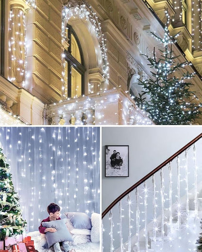 380LED 125FT Christmas Lights, Extra Long Outdoor String Lights Waterproof, Timer & Memory, 8 Modes Dimmable Plug in Fairy for Classroom Decor Outside Tree Wedding Patry Cool White