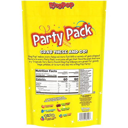 Ring Pop Candy, Valentine's Lollipops, 20 Ct Party Favors in Assorted Fruity Flavors - Full Size, Fun Hard Candy For Birthday Parties, Valentine's Gifts, Goodie Bags, Party Favors