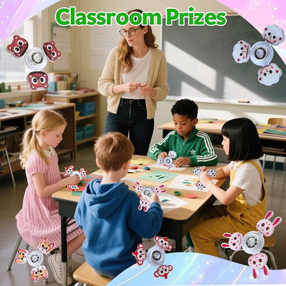 30 Pack Fidget Spinner Toys Mini,Party Favors Gifts Christmas Stocking Goodie Bag Stuffers Sensory Toys for Kids Adults Teens ADHD Anxiety Stress Relief,Treasure Box Toy for Classroom Prizes Supplies