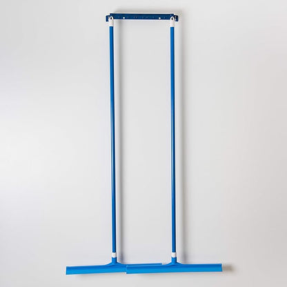 SPARTA 3656714 Plastic Floor Squeegee, Shower Squeegee, Heavy Duty Squeegee With Rubber Blade For Windows, Glass, Shower Doors, Floors, Windshields, 20 Inches, Blue, (Pack of 6)