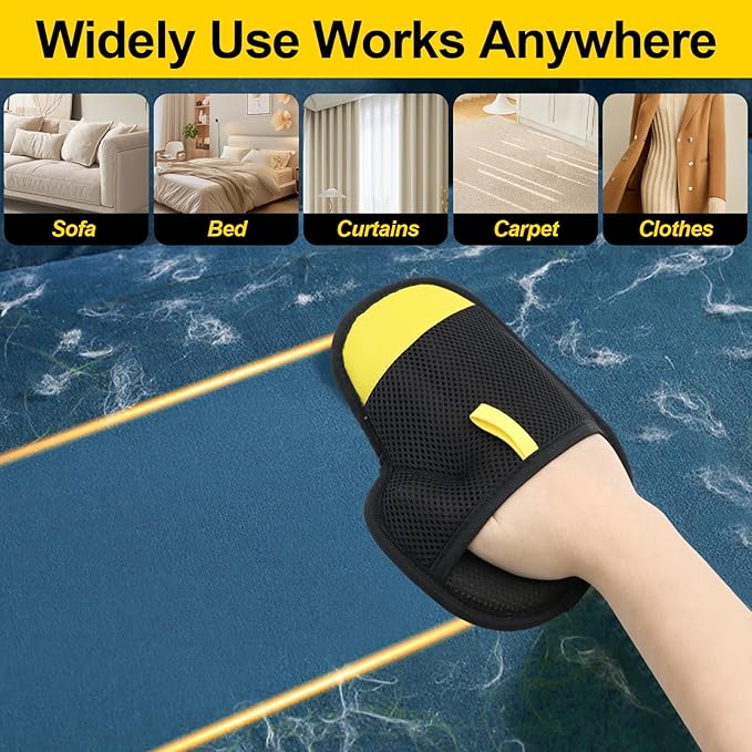 Pet Hair Removal Glove for Dogs and Cats,1 PCS Upgraded Double Sided Electrostatic Pet Hair Removal Gloves,Reusable Pet Cat Dog Hair Remover Gloves for Couch,Carpet,Bed Sheets,Blankets,Clothes