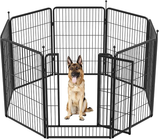 FXW Instant Unleashed Dog Playpen, Portable Pet Fence for Outdoor, RV Trips, and Camping, 40inch, 8 Panels for Medium and Large Dogs│Patented