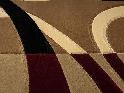 Ultra Soft Area Rug - Modern Abstract Design for Living Room & Bedroom - Foldable, Stain Resistant, Easy to Clean - (8x11, Canvas)