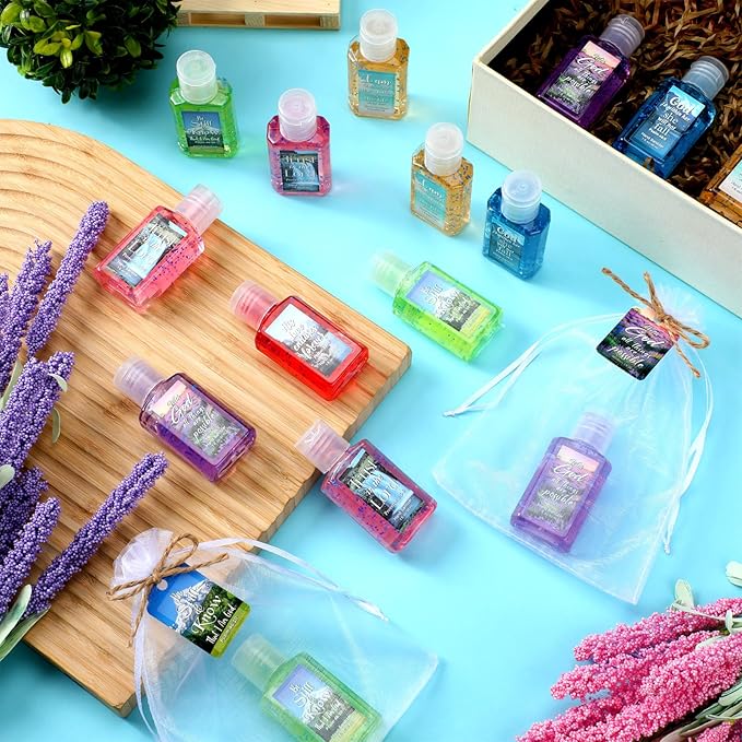 Frienda 24 Set Christian Hand Sanitizer Gift Religious Travel Size Hand Sanitizer Church Bible Verse Mini Bulk Thank Christian Gift for Women Teacher Coworker Team Christmas Party Favor Bag Stuffer