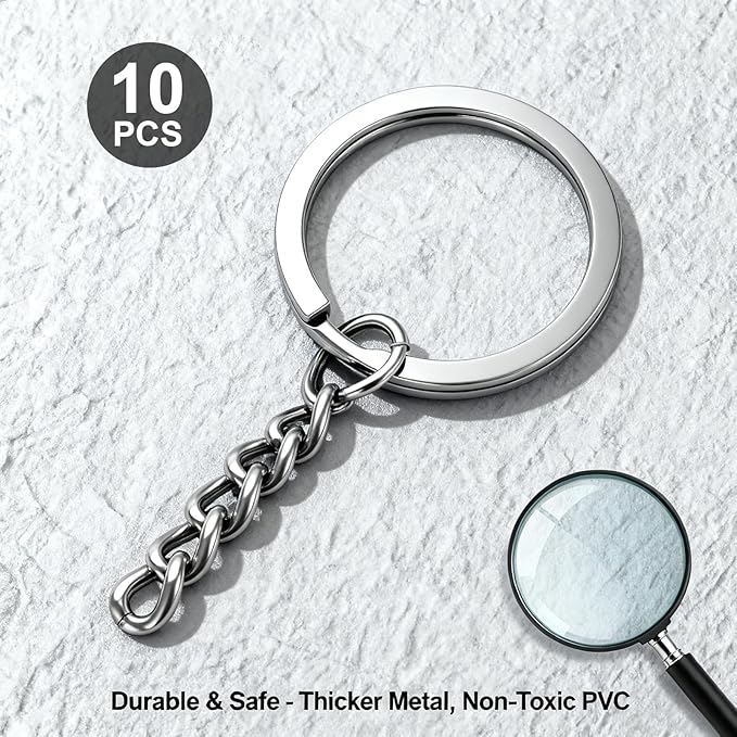 100 Pcs Bulk Keychains - Assorted PVC Keychain Lot with 10 Keyrings, Party Favors & Gifts