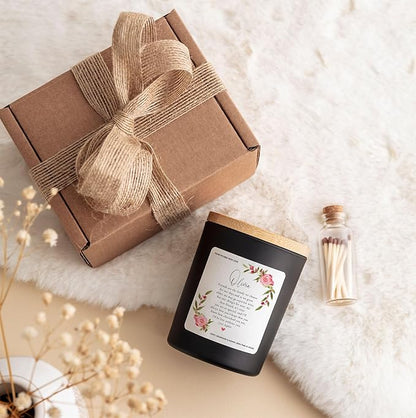 Friendship Gift for Best Friend | Personalized Soy Wax Candle with Gift Box, Cozy Scent & Heartfelt Message-White/Christmas Spice