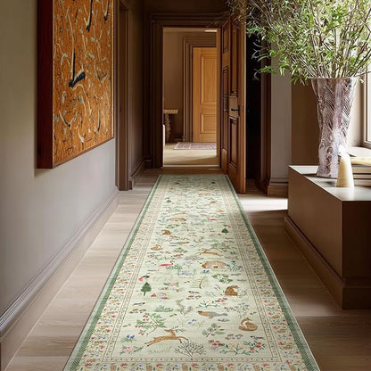 Machine Washable Kitchen Runner Rug: 2'x10' Hallway Runner Non Slip Low Pile Stain Resistant Soft Carpet Runners Rug for Entryway Hallway Kitchen Laundry Room Beside Farmhouse