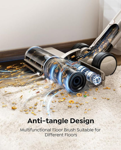 Cordless Vacuum Cleaner,80Mins/50kpa Vacuum Cleaners for Home,Stick Vacuums with Self-Standing,Touch Screen,LED Headlights, Anti-tangle,Rechargeable,Lightweight,for Carpet,Hard Floor, Pet Hair(P7 Pro)