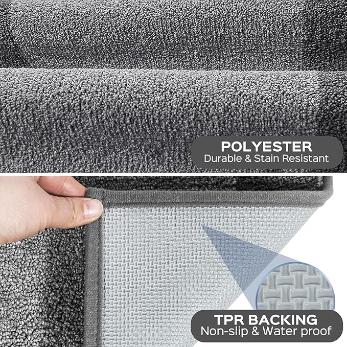 Machine Washable Kitchen Rug 24" x 96", Non Slip Kitchen Mat for Floor, Absorbent Entrance Runner Rug for Bedroom, Hallway, Bathroom, Door (Roll Packing)