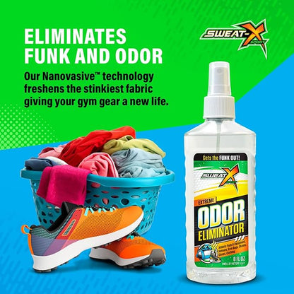 Extreme Odor Spray - Multipurpose No-Wash Deodorizer - Ideal for Shoes and Gym Clothing - Victory Scent (8 fl oz)