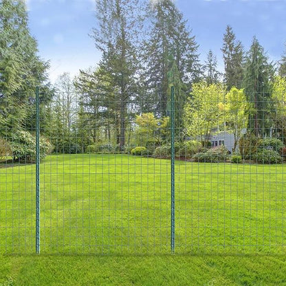Green PVC Coated Welded Wire Fencing, 60in High x 50ft Long, 2 inch x 4 inch 14GA 2/3/4/5/6 Ft Tall Welded Wire Fence Rolls, Green Metal Garden Fence Wire Roll Garden Fencing for Yard