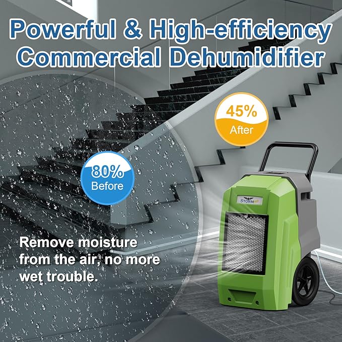 ALORAIR 180 Pints Commercial Dehumidifier with Pump Drain Hose, Smart Wi-Fi Dehumidifier for Large Basement, Industrial or Commercial Space, Smart Wi-Fi, 5 Years Limited Warranty