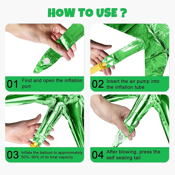 Black Green Star Balloon,16Pcs Star Foil Balloons Set with 22Inch Explosion Spike Cone Balloons and 10Inch Quadrangle Helium Balloon for Birthday Wedding Baby Shower and Halloween Party Decorations