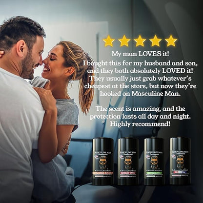 Deodorant for Men - Aluminum Free Mens Deodorant - Travel Size Natural Deodorants - Sweat Protection for Underarm, No Stain Stick Deodorants, Made in USA, 3.2oz (Pack of 2, Rocket Man)