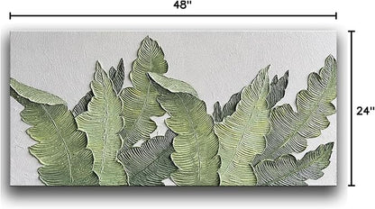 YaSheng Art-Canvas Wall Art with 3D Hand Painted Textured Modern Large Oil Painting Contemprary Aesthetic Floral Pictures for Living Room Bedroom DinningDecor (24x48inch, YS170)