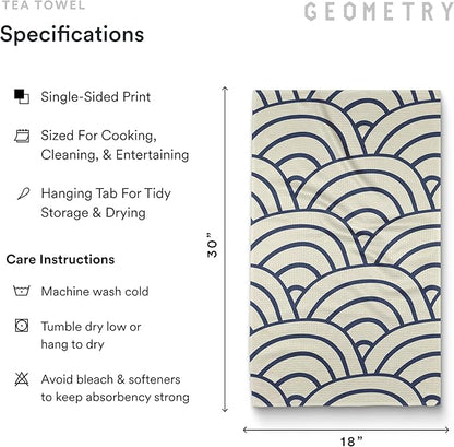 GEOMETRY Kitchen Tea Towels - Quick Dry Microfiber Dish Towels for Kitchen Every Bloom, 18" x 30" 2 Pack