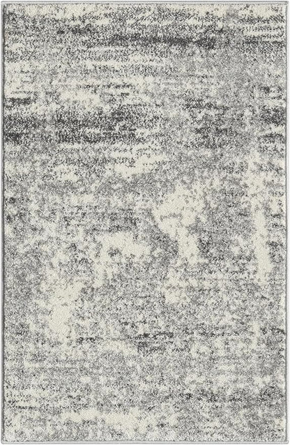 Keen Home Design Area Rugs - 2x3 Non-Shedding, Abstract Rugs for Kitchen, Living Room, Bedroom, Dining Room, Entryway - Size: 2' x 3', Abstract Cream/Grey