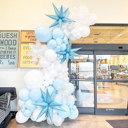 Pastel Blue Balloons 12 Inch, 100 Pack Light Blue Latex Matte Macaron Powder Helium for Gender Reveal Baby Shower Birthday Wedding Party Decorations