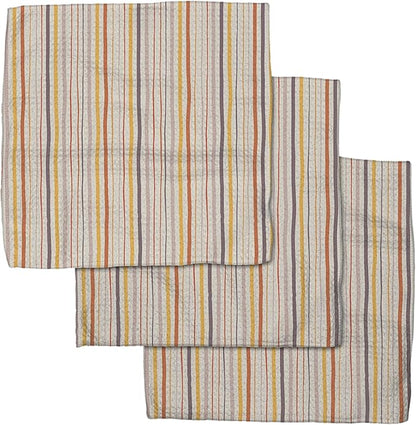 GEOMETRY Kitchen Dish Cloths - Quick Dry Dishcloths for Kitchen - Premium Dish Rags with Geoweave - 3-Pack Set Stripe Season