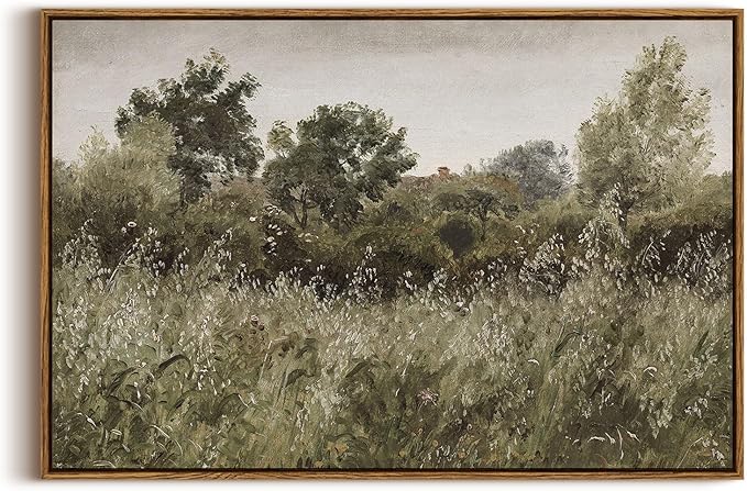 InSimSea Framed Canvas Wall Art Vintage Decor, Large Art Countryside Field Modern Farmhouse Wall Decor for Living Room, Bedroom, French Country Decorations Prints, 20"x30"