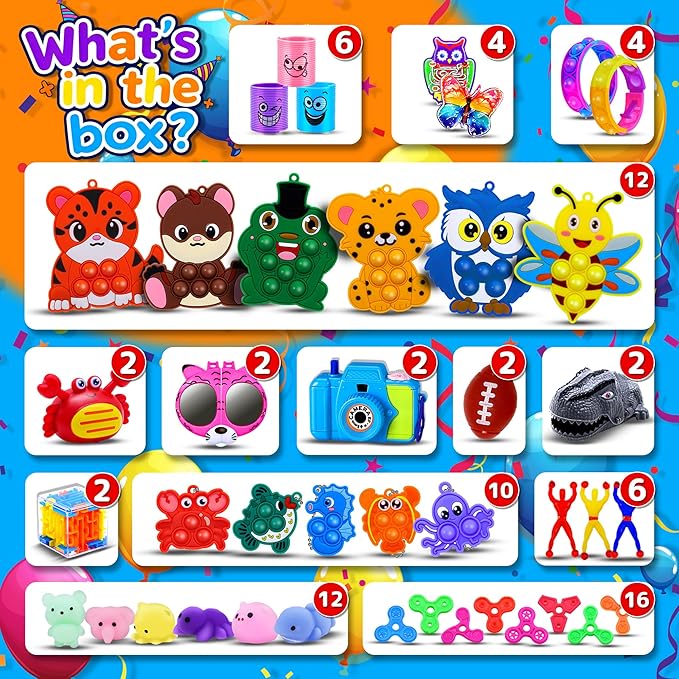 2000 PCS Party Favors for Kids,Bulk Fidget Toys,Goodie Bags Stuffers, Treasure Box Toy for Classroom Prizes, Birthday Gifts, Stocking Pinata Filler Stuffers