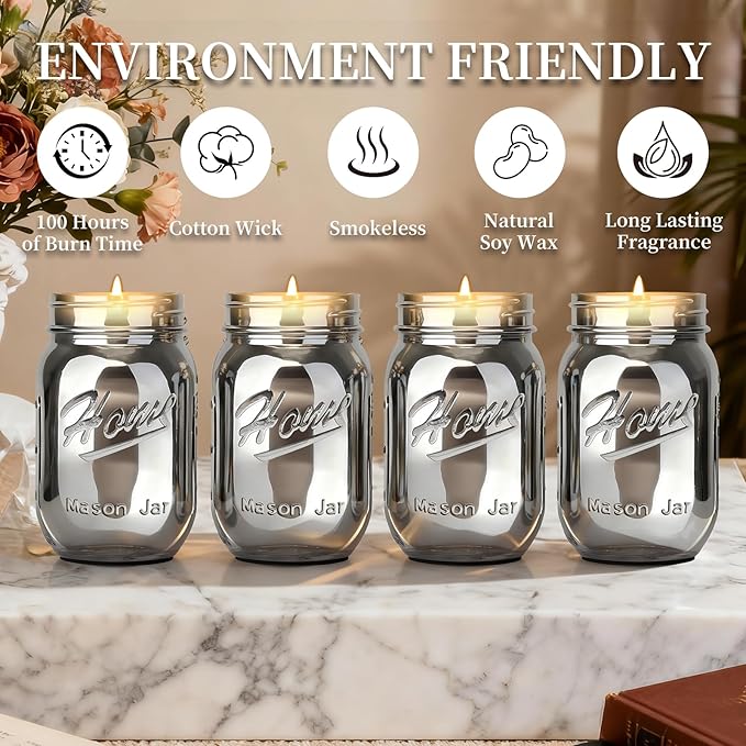 Scented Candle Smoke Gray Sands Scented, Classic 22oz Large Jar Single Wick Candle, Over 110 Hours of Burn Time, Perfect for Creating Relaxing Atmosphere (Vanilla World)