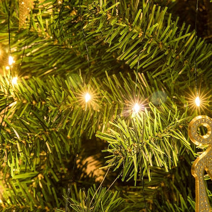AWQ 200 LED 6.6FTx10 Christmas Tree String Lights 8 Modes LED Fairy String Lights USB Powered with Remote Control for Christmas Tree Wedding Party Home Decoration