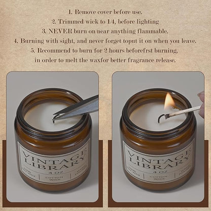 Book Lover Candles, Book Lovers Gift Ideas, Candle for Women, Reading Gifts, Birthday Gifts, Holiday, Scented Candles for Men, Women, Librarian
