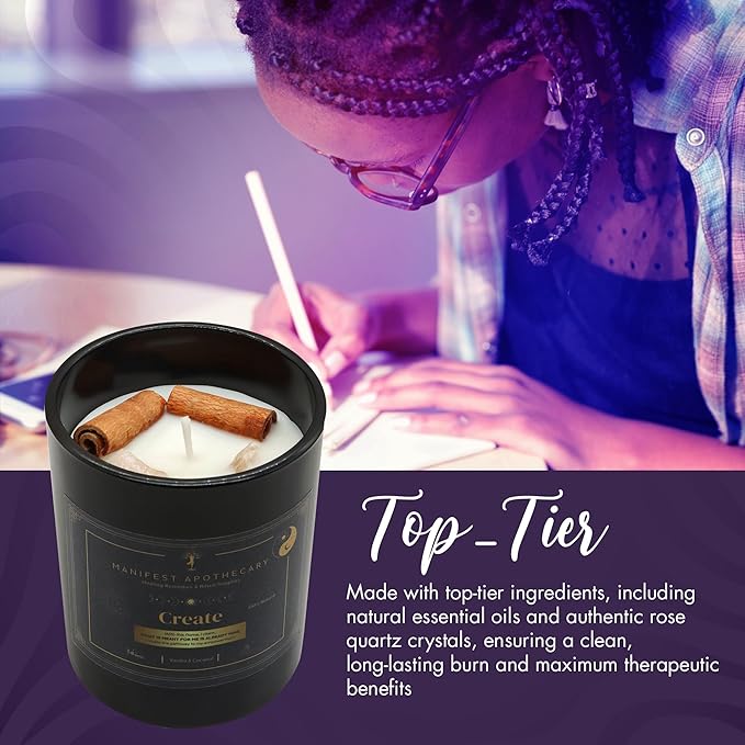 Healing Remedies & Ritual Supplies - Manifestation Candles - for Inspiration and Imagination - Blue (Create)
