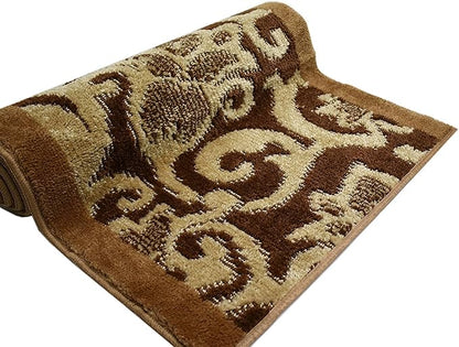 Custom Size Lily Hallway Runner Rug Slip Resistant, 26 Inch Wide x Your Choice of Length Size, Brown, 26 Inch X 27 Feet, Sold and Priced Per Foot