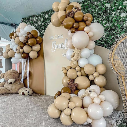 PartyWoo Brown Balloons 50 pcs 12 Inch Coffee Brown Boho Neutral Balloons for Wedding Baby Shower Gender Reveal Safari Jungle Graduation Birthday Party Decorations Brown-F09