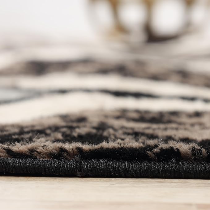 Superior Indoor Large Area Rug, Jute Backed, Perfect for Living/Dining Room, Bedroom, Office, Kitchen, Entryway, Modern Geometric Trellis Floor Decor, Viking Collection, 8' x 10', Chocolate